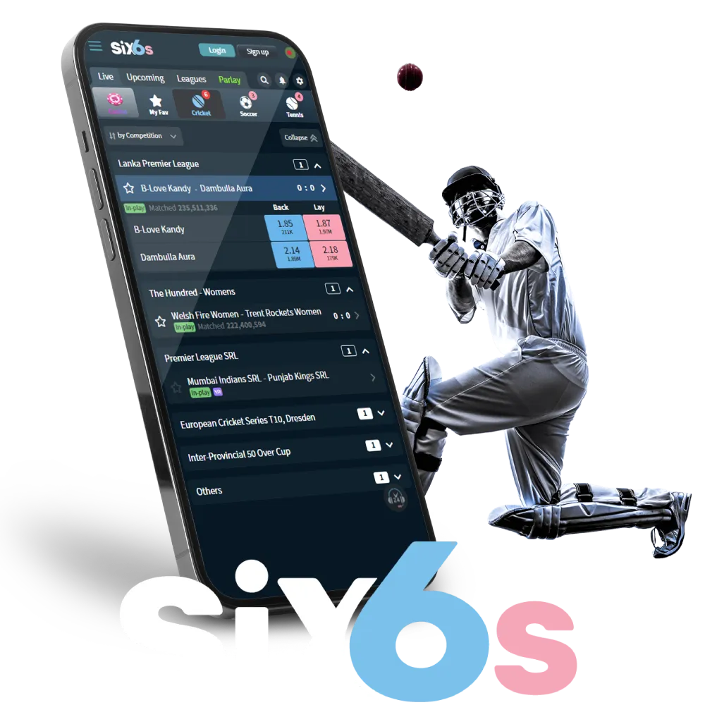 Six6s is a great sportsbook to bet on cricket.