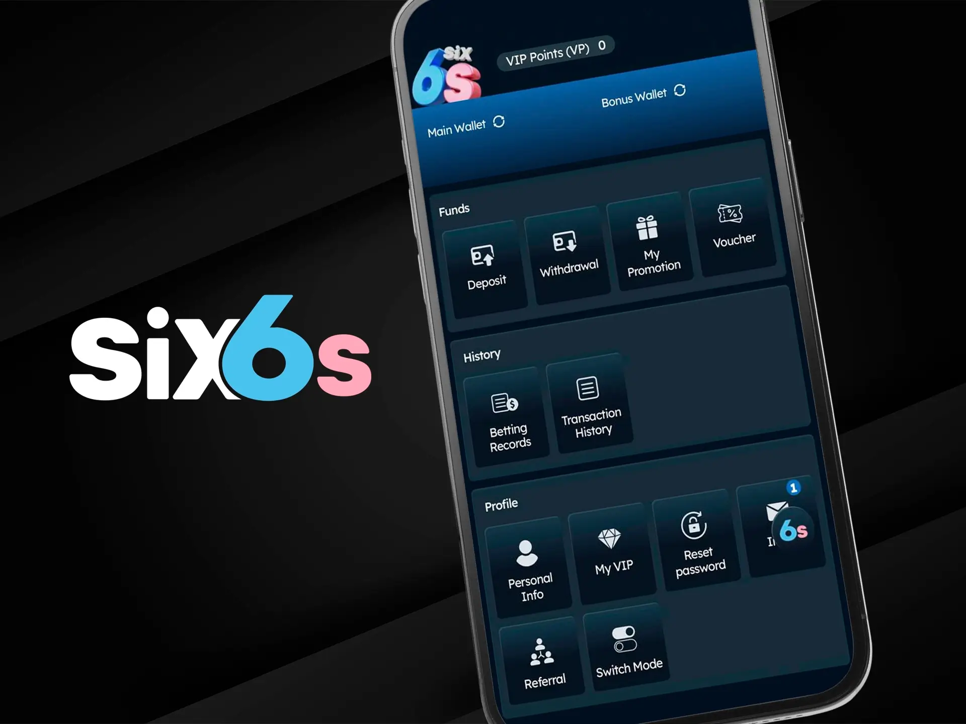 Review your personal account details after you Six6s sign up online and register, allowing you to manage your betting activities and preferences at Six6s casino and bookmaker in Bangladesh.