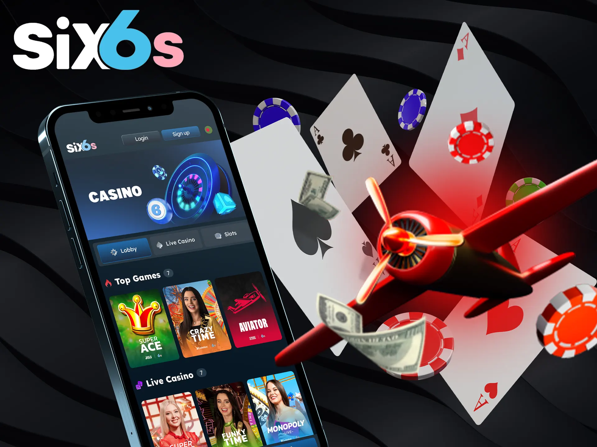 Six6s casino section offers several categories of games to suit all tastes.