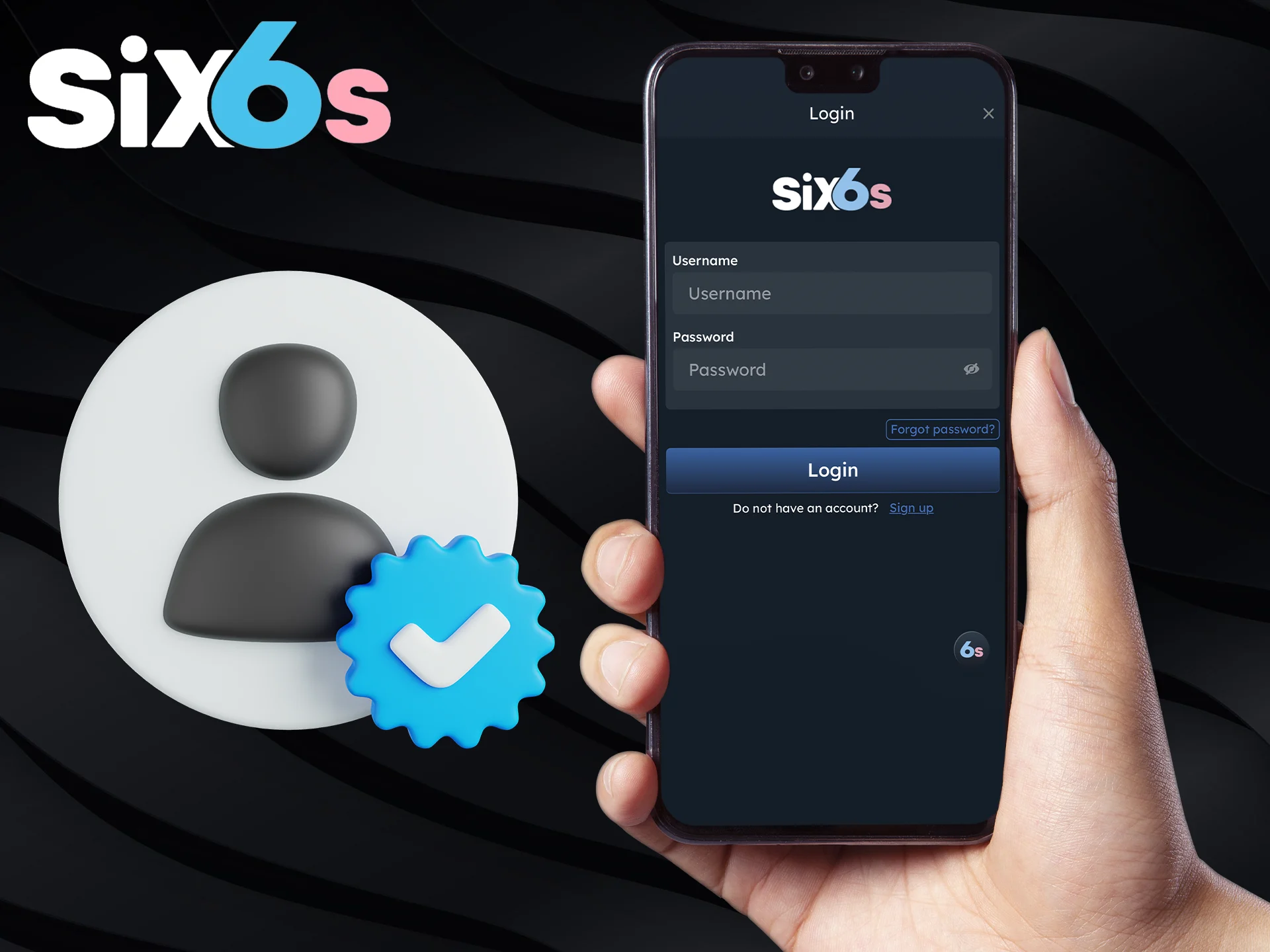 Enter your username and password to log back into your Six6s account.